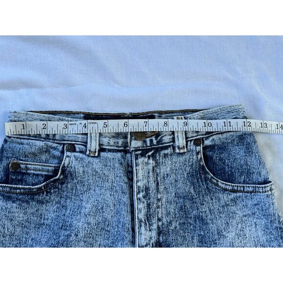 Vintage Sasson Acid Wash Tapered Leg Jeans Size 9, High Rise, 90's Juniors - Picture 5 of 8